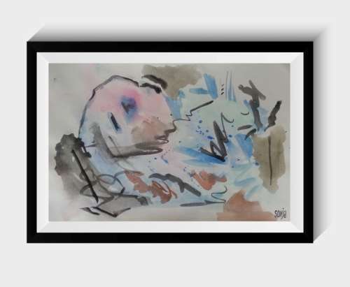 Determination - Watercolors on paper - Abstract Art