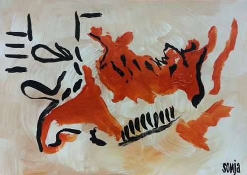 Salvation - Acrylics on paper - Abstract Art