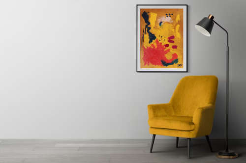 Thoughts - Oil  on canvas sheet - Abstract Art