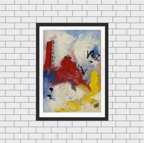 Reunite - Watercolors & Acrylics on paper - Abstract Art