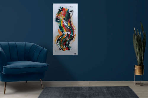 Synchronization - Acrylics on canvas board - Abstract Art