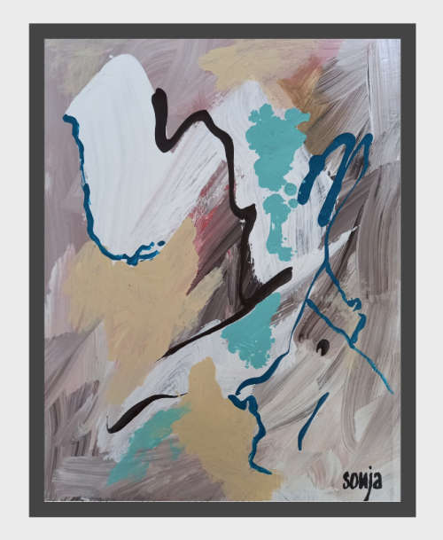 Surrender -  Acrylics on canvas sheet - Abstract Art