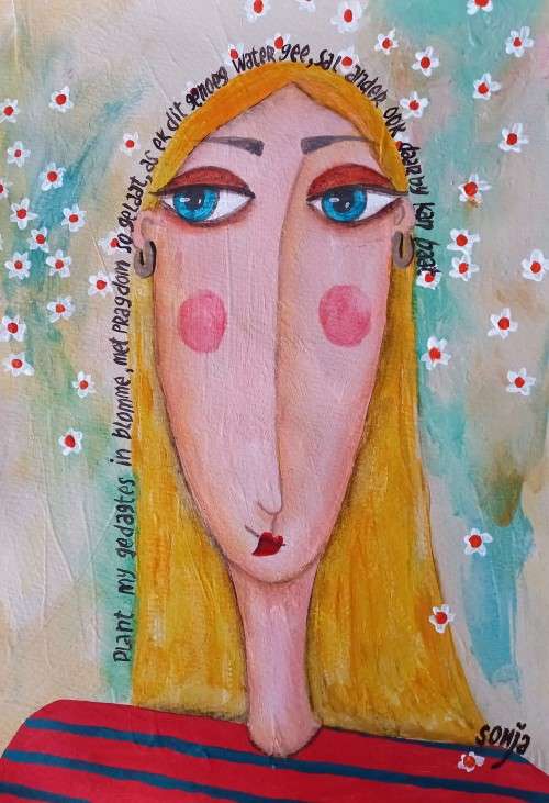 Plant my gedagtes -  Acrylics on paper