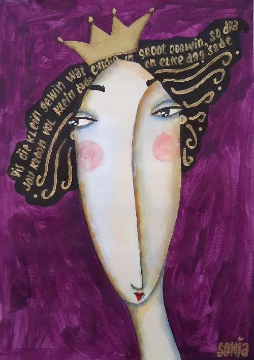 Dis die klein gewin -  Acrylics on paper