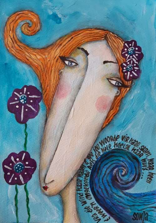 Vra die wind -  Acrylics on paper