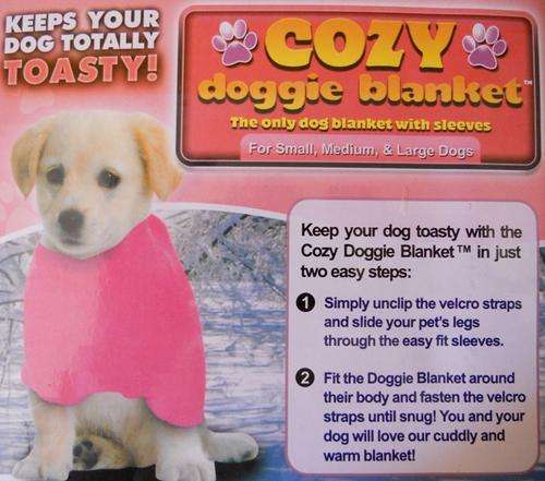 Cozy Doggie Blanket with sleevs for small,medium & large dogs