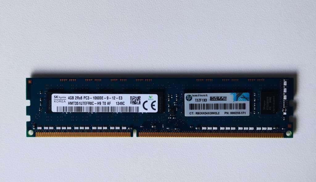DDR3 PC3-10600E - 4GB Server Ram