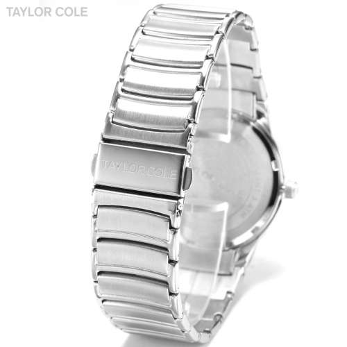 Stunning Calendar Display Stainless Steel Silver Bracelet Strap Quartz Wrist Women Crystal Dress Cas