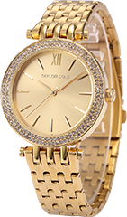 Authentic Stunning Taylor Cole AGLAIA Series Gold Crystal Bezel Ladies Watch