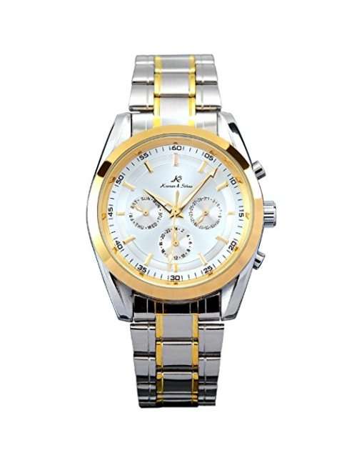 Authentic Luxury Stunning 6 Hands Automatic Mechanical  KRONEN and SOHNE Men's Wrist Watch