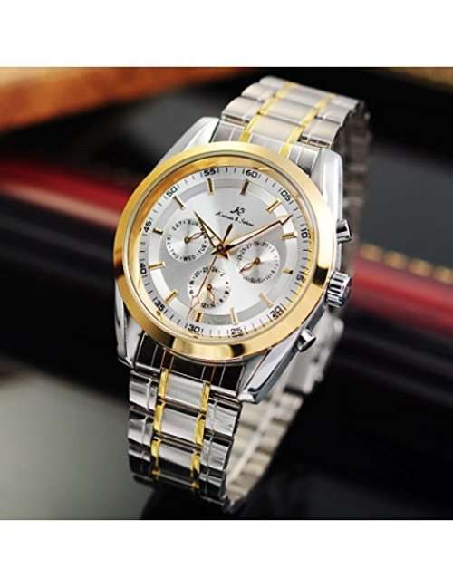 Authentic Luxury Stunning 6 Hands Automatic Mechanical  KRONEN and SOHNE Men's Wrist Watch
