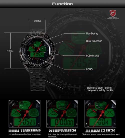 Brand New and Authentic  Shark Eight Gill Stainless Steel Sports Watch