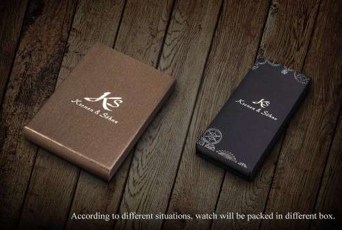 Authentic, Brand New KS Men's Wrist Watch Luxury Moon Phase Automatic Mechanical Black Dial