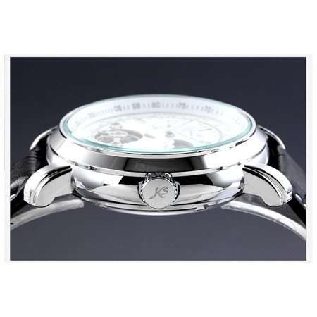 Authentic, Brand New KS Men's Wrist Watch Luxury Moon Phase Automatic Mechanical Black Dial