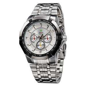 Authentic Brand New WEIDE Silver Stainless Steel Men's Military Sports Quartz Watch