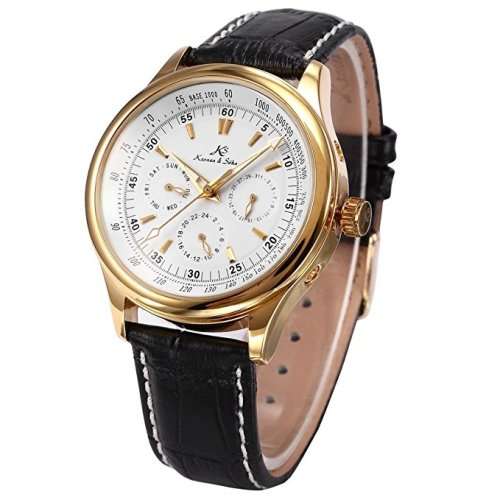 Authentic Brand New KS Luxury Automatic Mechanical Date Day Calendar 24 Hours Elegant Sport Watch