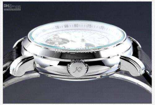 Authentic Brand New KS Men's Wrist Watch Luxury Moon Phase Automatic Mechanical White Dial