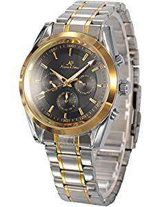 Luxury, authentic, brand new KS Black Analog Date Day Automatic Mechanical Steel Men's Watch