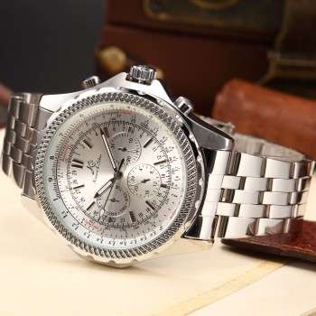 Authentic Brand New KS Imperial Series Day Date Men's Silver Stainless Steel Band Wrist Watch