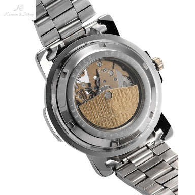 Authentic Brand New KS Royal Carving White Skeleton Mens Steampunk Automatic Mechanical Dress Watch