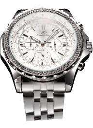 Authentic Brand New KS Imperial Series Day Date Men's Silver Stainless Steel Band Wrist Watch