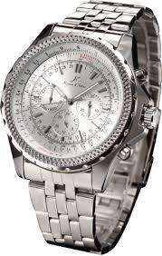 Authentic Brand New KS Imperial Series Day Date Men's Silver Stainless Steel Band Wrist Watch