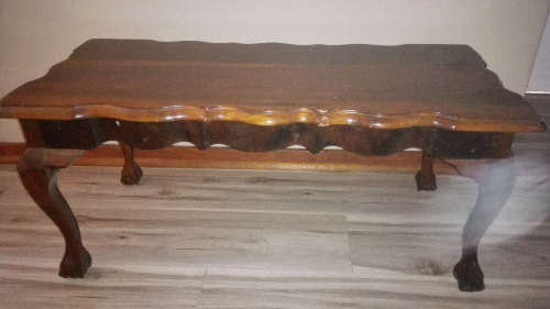 Antique Coffee Table (Ball & Claw) - Bought as Kiaat wood (Collection ONLY)