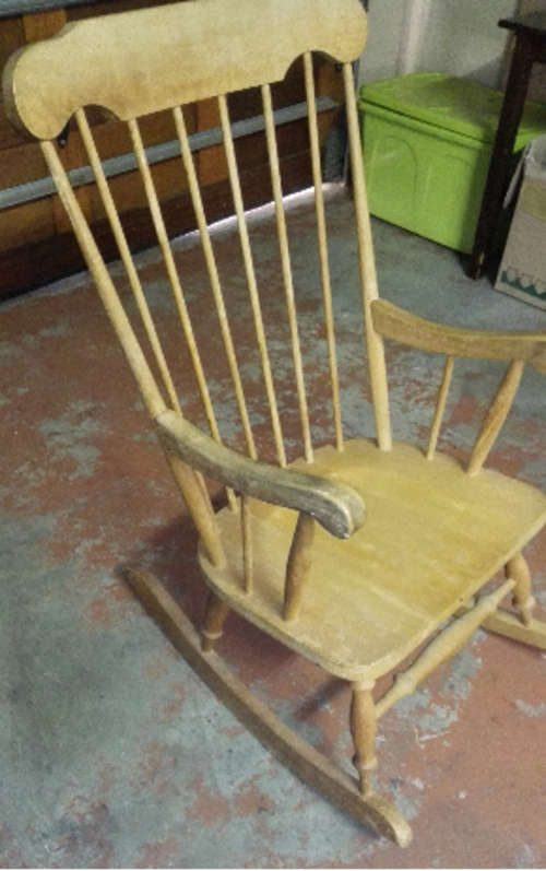 Very old (More than 30 years) Wooden Rocking Chair - Unvarnished COLLECTION ONLY