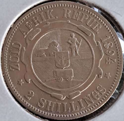 1894 Silver ZAR 2 Shilling