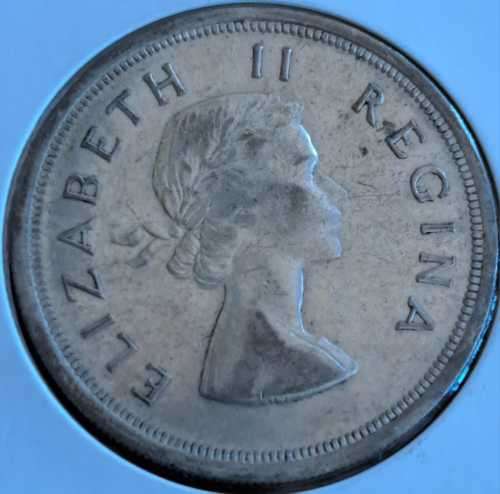 1953 Silver South Africa 5 Shilling