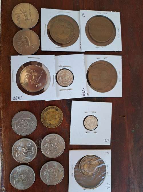 Collection of old South African coins - incl. 1898 & 1892 Penny