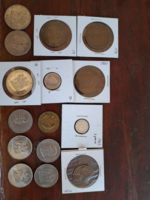 Collection of old South African coins - incl. 1898 & 1892 Penny