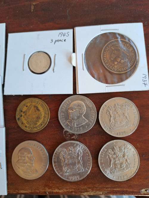 Collection of old South African coins - incl. 1898 & 1892 Penny