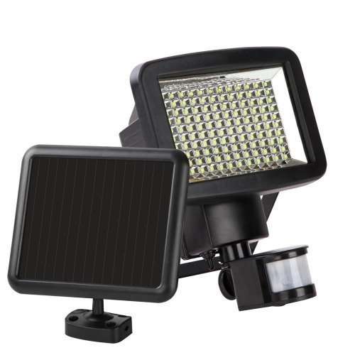 120 LED Solar Powered Rechargeable PIR Motion Detecting Outdoor Floodlight