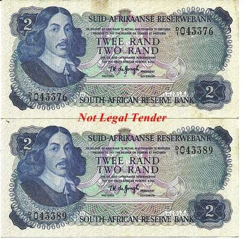 ## 2 x T.W de Jognh 2nd Issue R2 Notes ## Bid per Note for the LOT