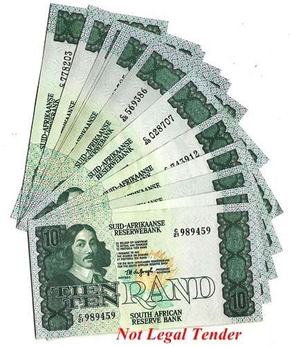 ## 15 x AU/UNC T.W. de Jongh R10 Notes ## Bid per Note for the LOT