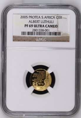 ##2005 PROTEA S. SOUTH AFRICA G5R  ALBERT LUTHULI PF69UC ##