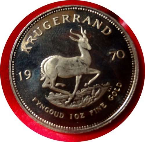 ## 1970 FULL PROOF GOLD 1 ONZ KRUGER RAND ## IN SA MINTBOX MINTAGE 10 000