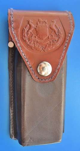 ## Lesther Ammo Clip or Knife Pouch with Coat of Arms ##