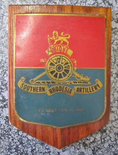 ## Southern Rhodesia Artillery * 1 FD Regt (S.R.A.) RHA Plaque ##