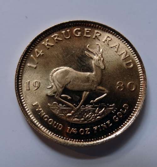 ## Unc 1980 Quater Ounce Kruger Rand ##