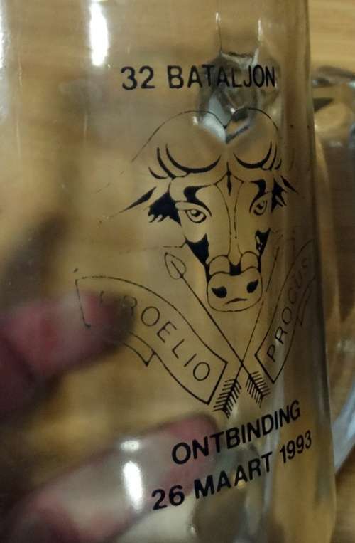 ## Ontbinding van 32 Battalion beer mug  ## 26 Maart 1993