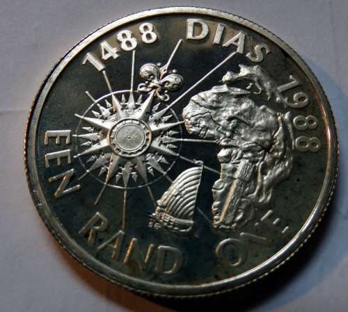##  UNC 1988 South African Silver R1  ## Dias
