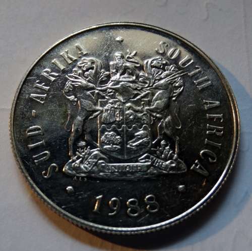 ##  Unc 1988 South African Silver R1  ## Hugenote