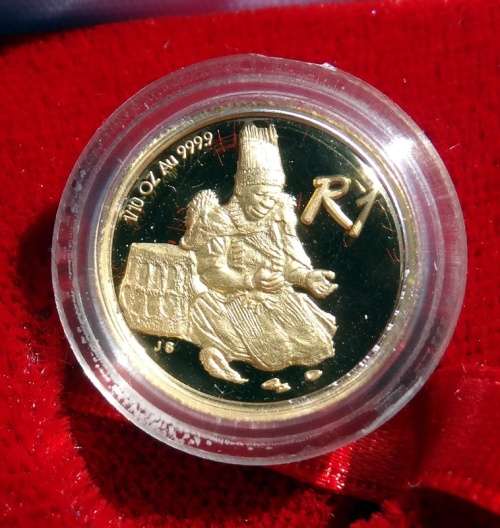 ## 2001 Cultural Series Sotho 1/10th Gold coin ## Mintage 236