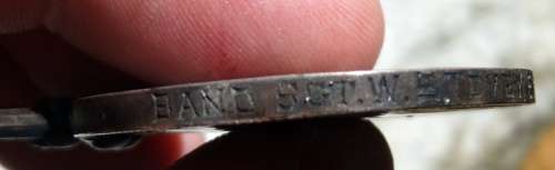 ## For Long Service in the Volenteer Force Medal to Band SGT WE Tovey 1896 ## Essex Arrtilery