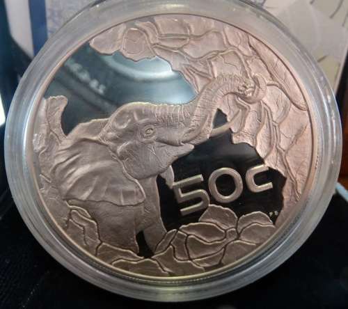 ## 2002 Silver Wildlife series The Elephant 50 C ## Mintage 2318