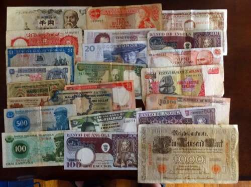 Various International Banknotes. One bid takes all 23 Notes
