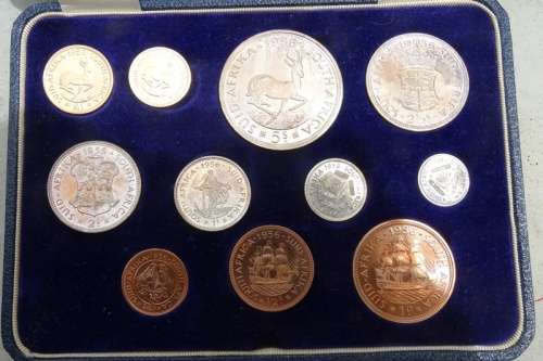 1956 South Africa Long Proof Set With Gold Mintage 350