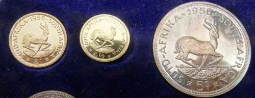 1956 South Africa Long Proof Set With Gold Mintage 350